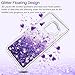 MP-MALL for Galaxy S9 Case, Clear Back Flowing Liquid Floating Luxury Bling Glitter Sparkle TPU Hybrid Bumper Girl's Case for Samsung Galaxy S9 - Purple