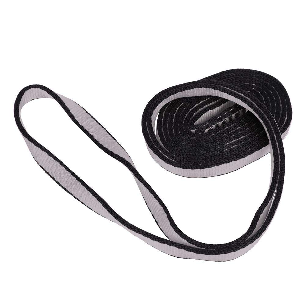 VGEBY1 Mountaineering Rope, Nylon Rappelling Flat Belt Rescue Parachute Rope for Rock Climbing, Fire Rescue(gray)