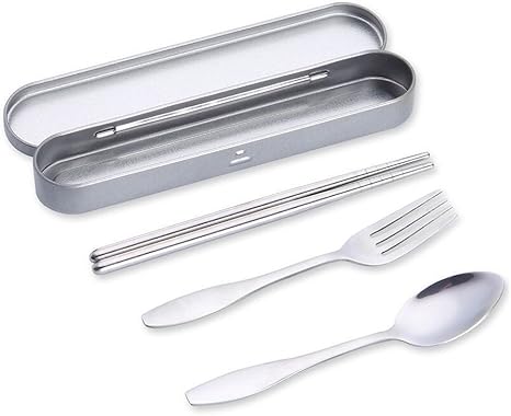 Amazon Co Jp Swag Style ステンレスカトラリーセット 食事 ステンレス カトラリー 箸 スプーン フォーク 携帯 ピクニック ホーム キッチン