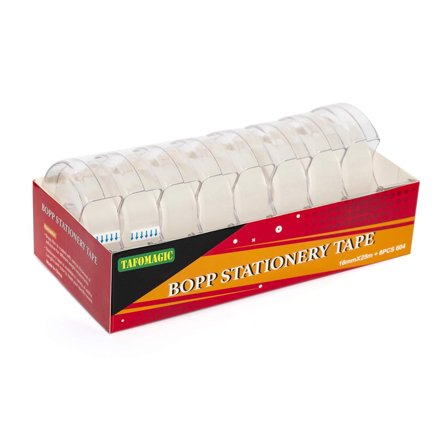 Transparent Tape Clear Tape, Numerous Applications Office School Classroom Home, Disappears on Papers, 3/4 x 1000 Inch (8 Dispensers 8 Tapes): Industrial & Scientific