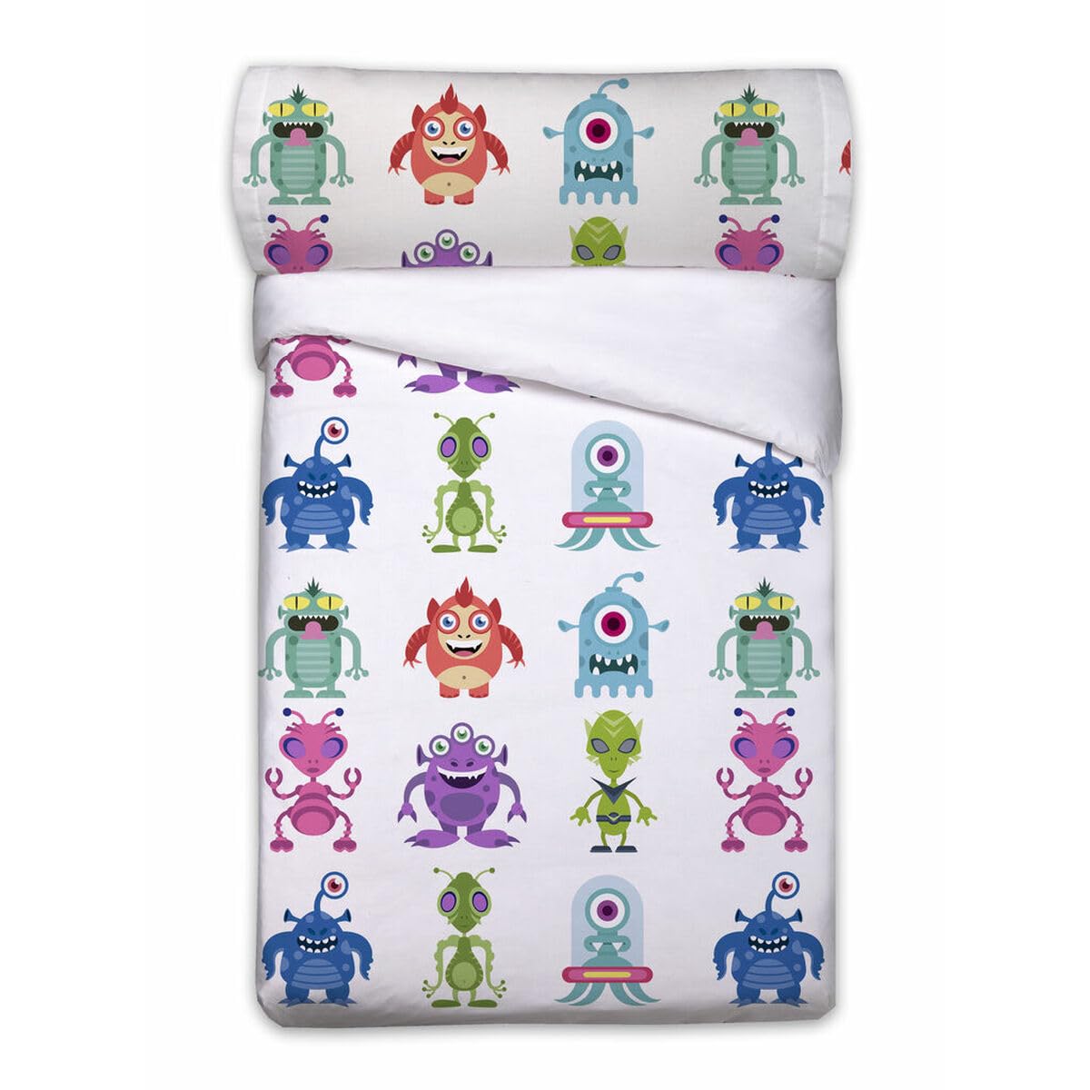 Pierre Cardin Aliens Duvet Cover Set White 90 Bed 3 Pieces