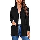 Veryoung Women Vests Fashion Casual Sleeveless Cardigan Sweaters Soft Knit Dressy Ladies Sweater Vest with Cozy Large Pockets