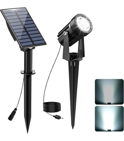 Underwater Solar LED Landscape Spotlight With 2 Submersible Lamps, Warm - View #3