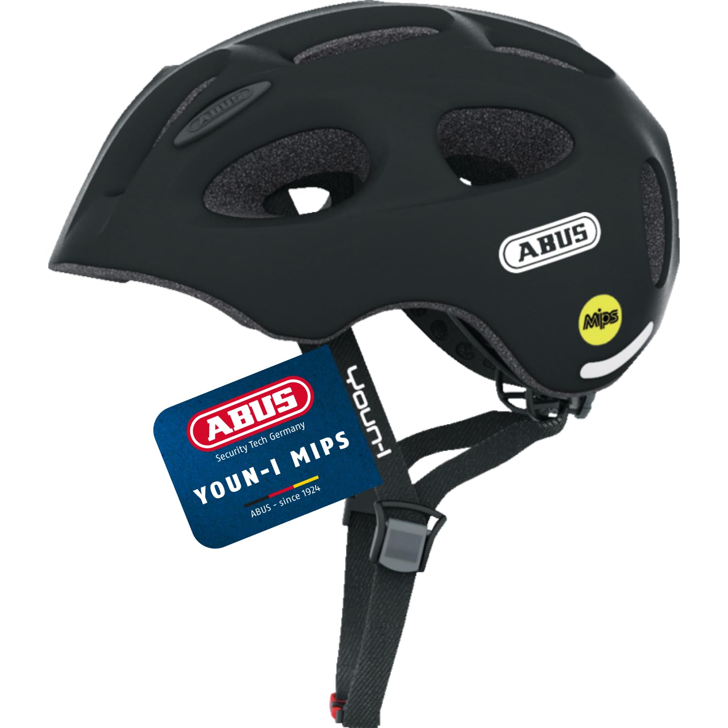 ABUS children's helmet Youn-I MIPS - bike helmet with light, reflectors and impact protection (MIPS) - for girls and boys