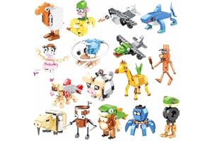 POPEST 520-Pieses Italian Brainrot Building Blocks Toys Set 16-in-1, Tralalero Tralala Brain Rot Action Figure, Tung Tung Tung Sahur Collectible Bricks for Video Game Adults Fans, Gifts for Chrismas Birthday