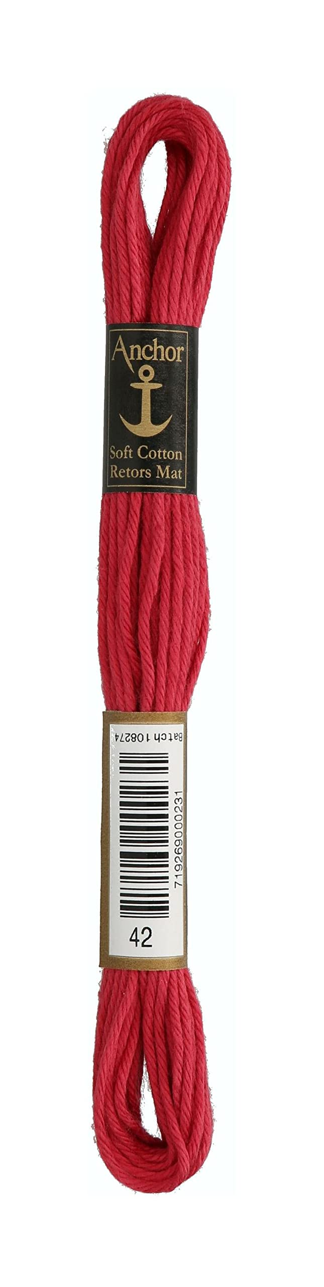 Anchor 4335000-00042 Embroidery Thread, 100% Cotton, Dark Pink, 10 m, 5 g