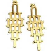 AZUREMEN 18K Gold Dangle Earrings for Women Gold Drop Earrings Hypoallergenic Scalable Dangling Earrings for Women