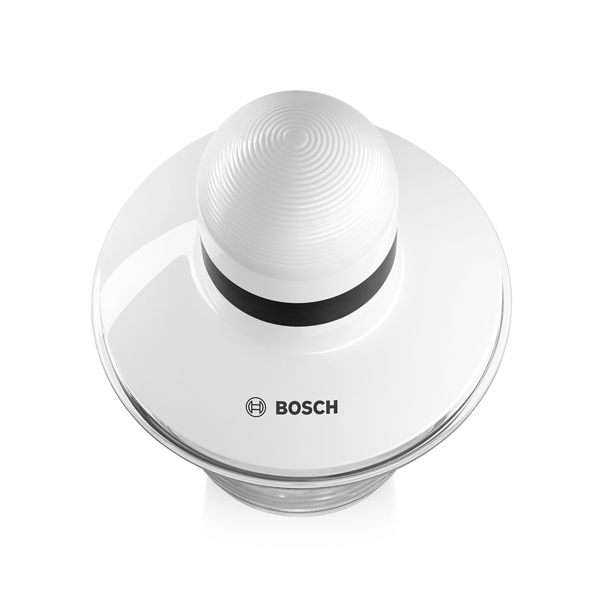 Bosch Universalzerkleinerer, elektrisch, schnell, Klingen aus Edelstahl, 800 ml Behälter, Scheibe zum Sahne schlagen, weiß, 400 W, MMR08A1 2