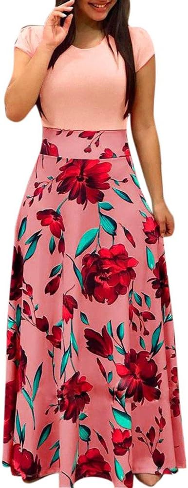 Yihaojia Women Dress Women Dress, Printed Maxi Slim Fit Party Maxi Long Dress