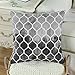 CaliTime Cushion Cover Pack of 2 Cosy Cushion Covers for Couch Bed Sofa Hand Painted Colourful Geometric Grid Chain Print 45 cm x 45 cm Main Grey Carbon