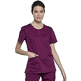Cherokee Women Scrubs Top Workwear Revolution Round Neck WW602