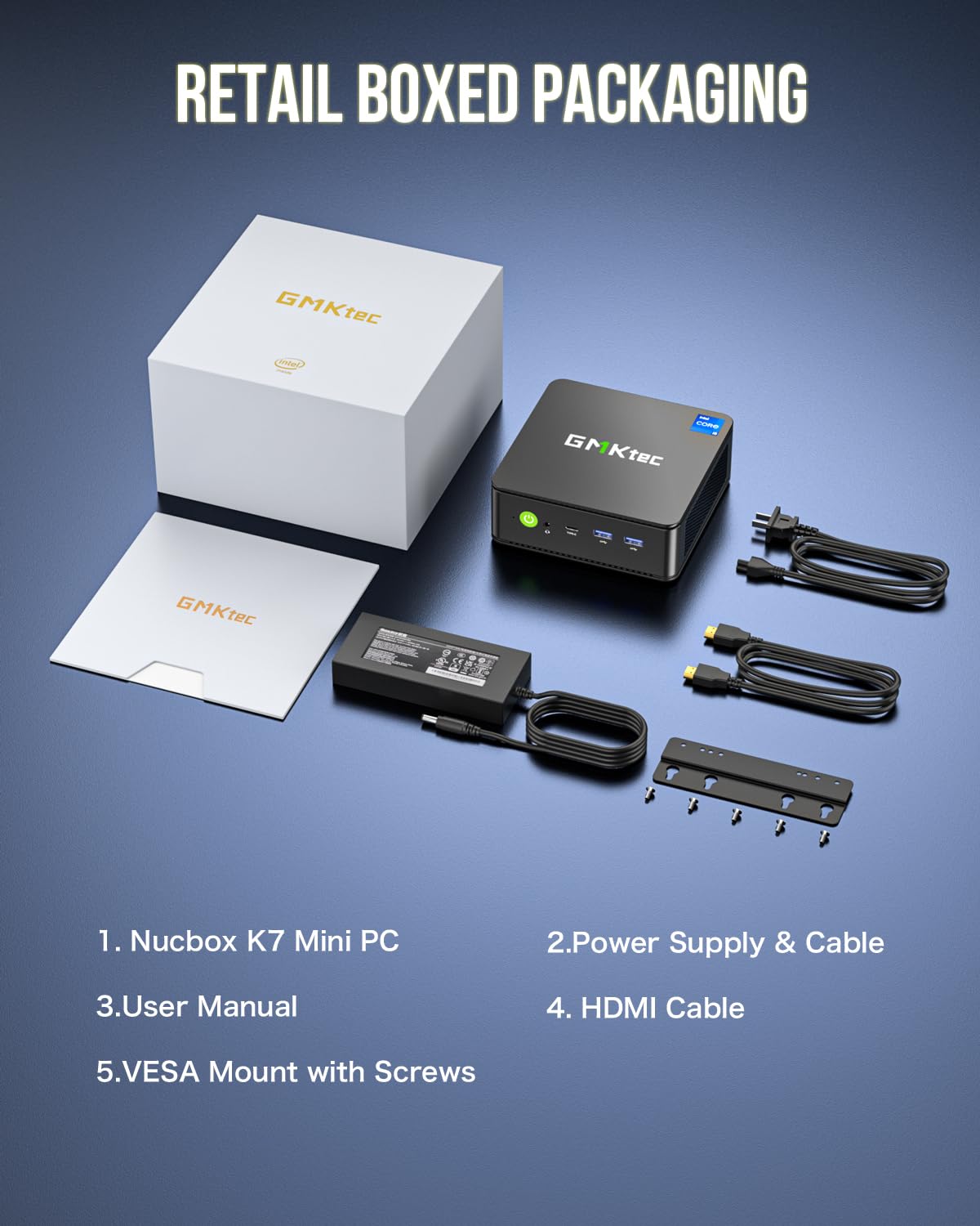 GMKtec Mini PC Intel i5-13500H (Turbo 4.7GHz) Windows 11 Pro 32GB DDR5 1TB SSD Dual Intel I225 2.5G Desktop Mini Computers/WiFi6, BT5.2/USB3.2, USB-C 4.0/DP, HDMI/Dual Fan