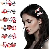 Christmas Hair Clips For Girls Santa Claus Hair Pins Snowman Reindeer Hair Barrettes Christmas Tree Hair Accessories For Women