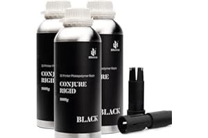 Chitu Systems Conjure Rigid Resin with Engineering-Like Features for Functional Gadgets Resin Printing, Low Shrinkage for Articulated Figure LCD 3D Printing (Black, 3000g)