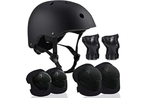 ZLEIOUY Adjustable Helmet for Ages 5-16 Kids Toddler Boys Girls Youth,Protective Gear with Elbow Knee Wrist Pads for Multi-Sports Skateboarding Bike Riding Scooter Inline skatings Longboard Roller Skate