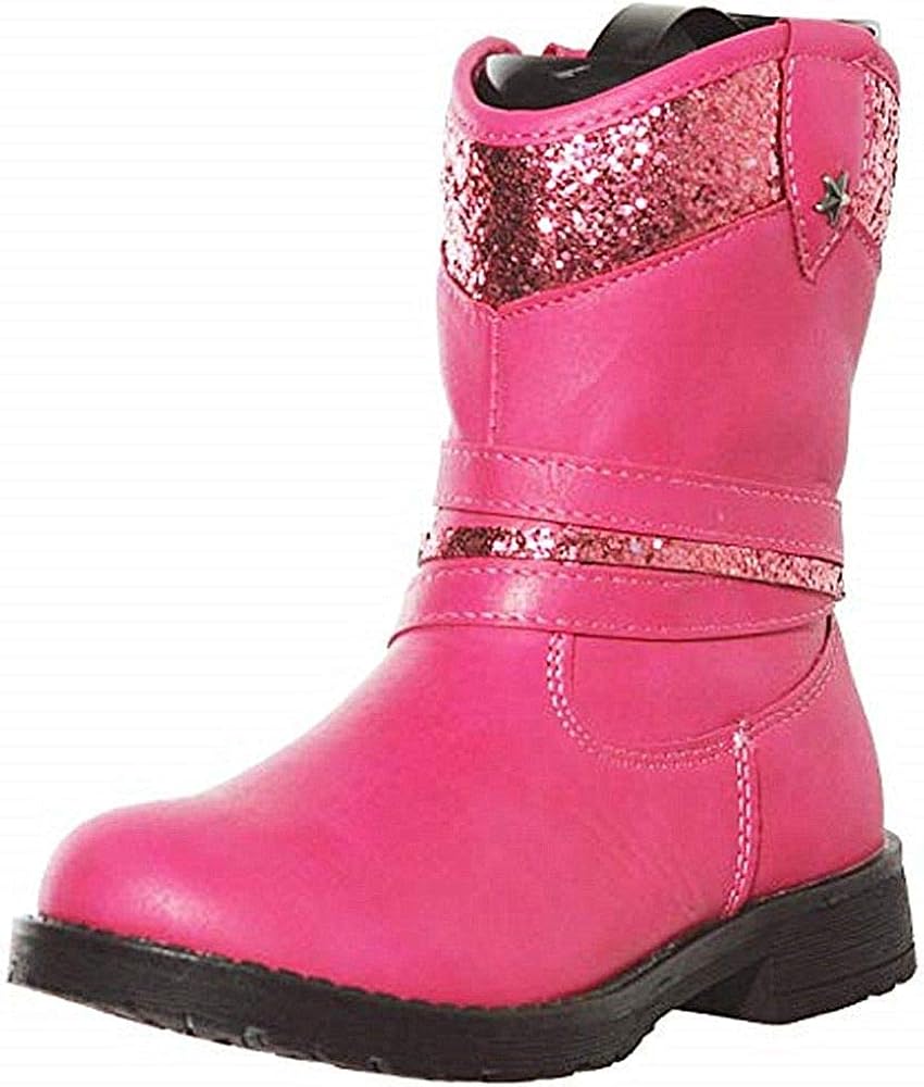 girls glitter combat boots