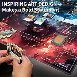 EDGFRTOIO Playmat with Zones for MTG Card Game