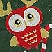 Phantoscope Decorative Christmas Throw Pillow Cover with Grid Background (Owl)