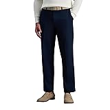 Haggar Men's Classic Fit Flat-Front Hidden