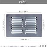 TERF 9"x6" Aluminium Louvre Air Vent Grill Wall Door Cover Ventilation Plate view 3