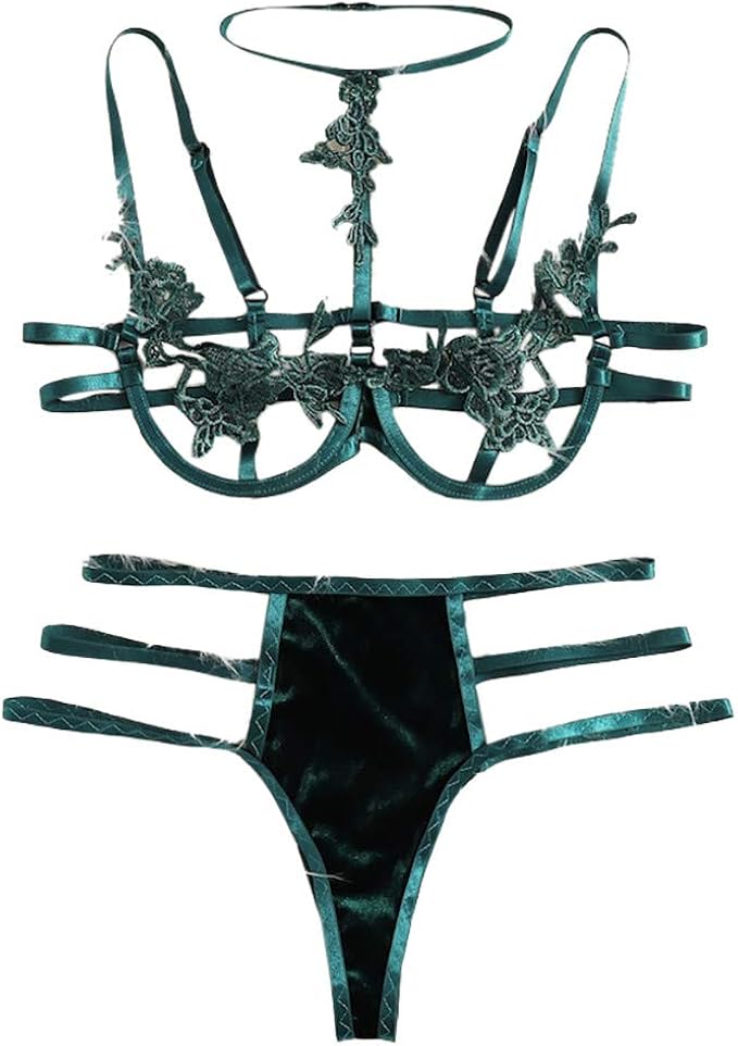conjunto de ropa interior con encaje