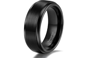 TRUMIUM 4mm 6mm 8mm Tungsten Rings for Men Women Silver Blue Rose Gold Plated Black Tungsten Wedding Band Matte Brushed Finish Comfort Fit Size 4-15
