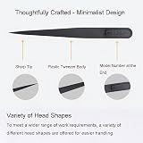 CONGGUAN 8 Pcs Plastic Anti-Static Tweezers for Electronics Jewelry Lab view 4