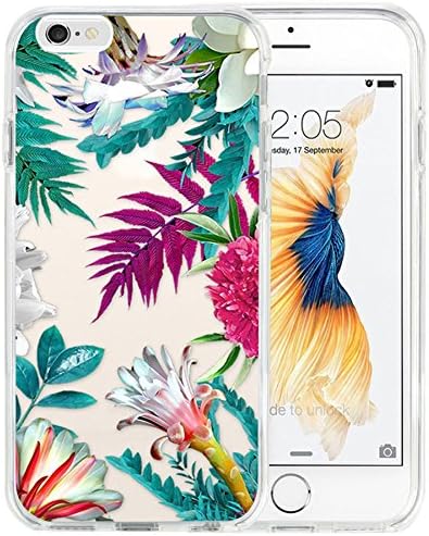 For iPhone 6s Plus Case For iPhone 6 Plus Case TPU Non-Slip High Definition Printing Personalized Pink Flowers