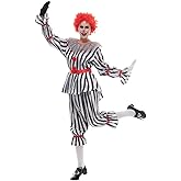 EraSpooky Women Halloween Creepy Circus Clown Costume
