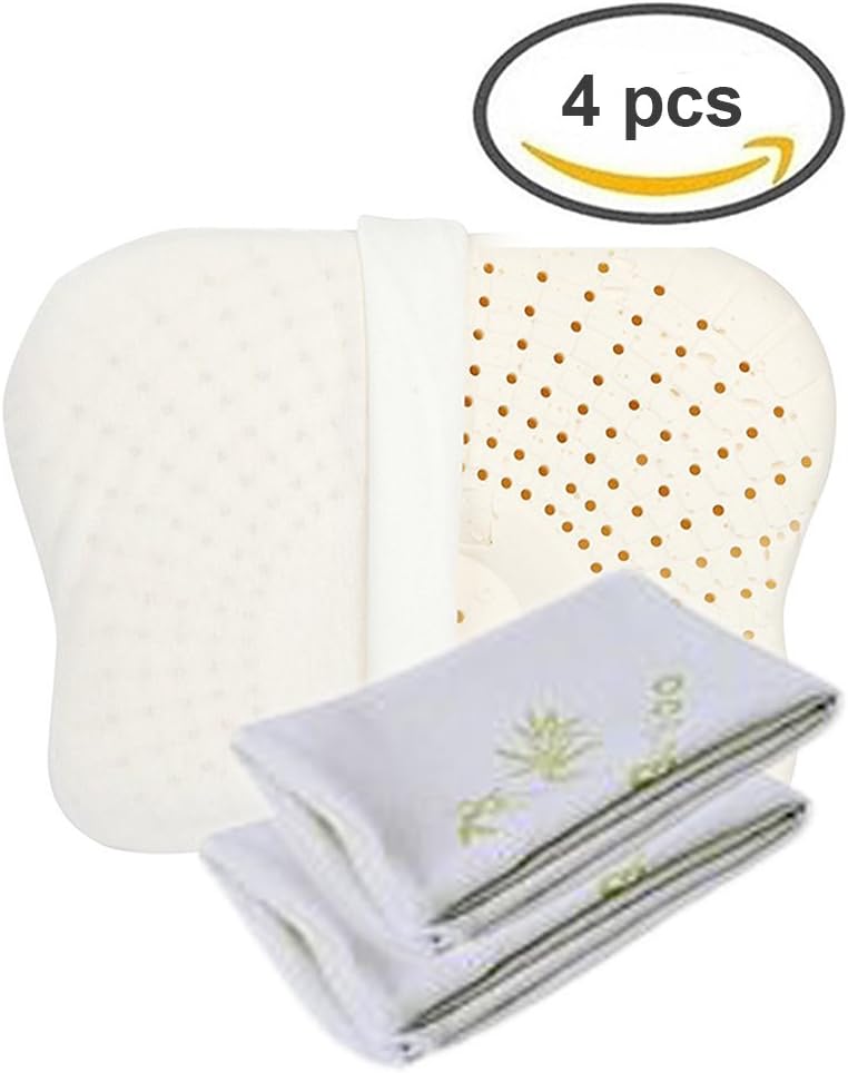 Baby Pillow head shaping made of NATURAL Tree Sap + 2 bamboo covers prevent flat head syndrome plagiocephaly