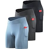NELEUS Men's Compression Short with Pocket Dry Fit Yoga Running Shorts Pack of 3