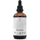 Garden Organics Brahmi USDA Organic | Alcohol-Free Extract, Organic Herbal Drops, Supplement | Tincture Made from 100% Certified Organic Brahmi (Bacopa Monnieri) Dried Herb 4 oz