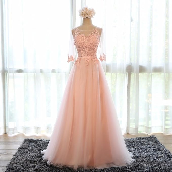 peach elegant dresses