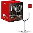 Spiegelau Style Red Wine Glasses, Set of 4, European-Made Lead-Free Crystal, Classic Stemmed, Dishwasher Safe, Professional Quality Red Wine Glass Gift Set, 22.2 oz