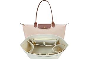 Lckaey Purse Organizer Insert For Longchamp Bag Women Purse Tote Large For Long Champ Le Pliage organizer 2025beige-L