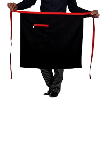 Switchon New Design Waist Apron Free Size,Black,26 Inch,Polyester