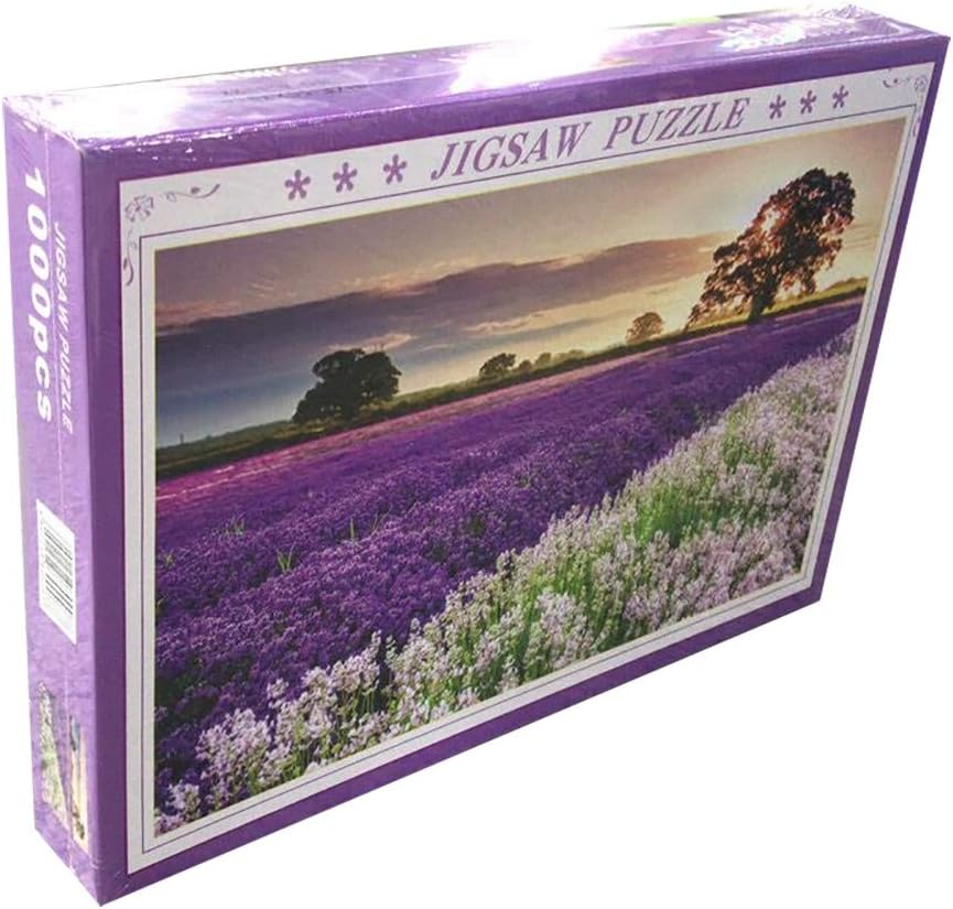 LODDD Lavender Landscape Jigsaw Puzzles Adults Child Paper Puzzles 1000 Piece Large Puzzle Game Holiday Children's Interesting Toy Educational Puzzle 75x50cm
