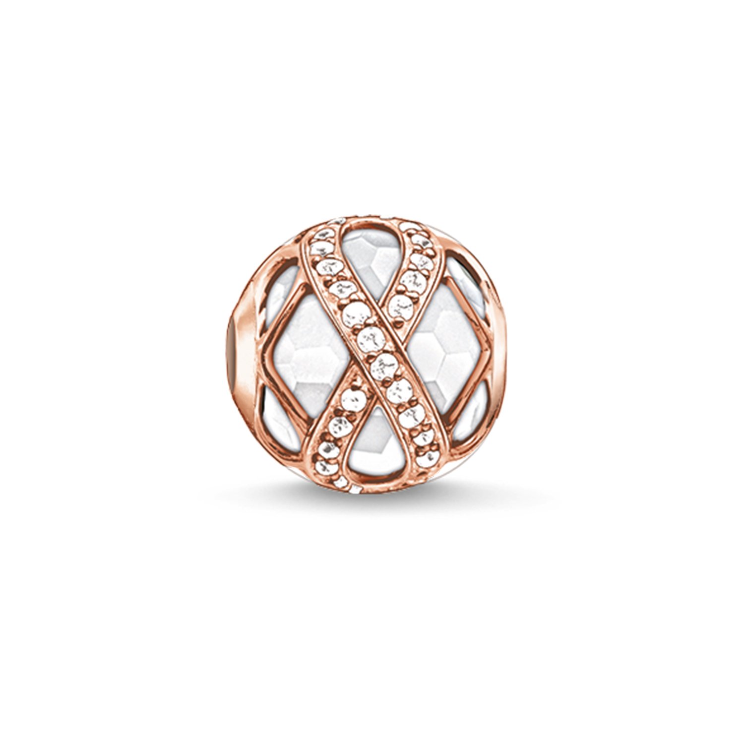 Thomas Sabo Women Bead Infinity 925 Sterling Silver; 18K Rose Gold Plating K0175-841-14