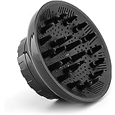 Universal Hair Diffuser Hair Dryer Diffuser Attachment for Curly and Natural Wavy Hairs Professional Blow Dryer Diffusers Adjustable from 1.4 Inch to 2.6 Inch(COLOR:black)