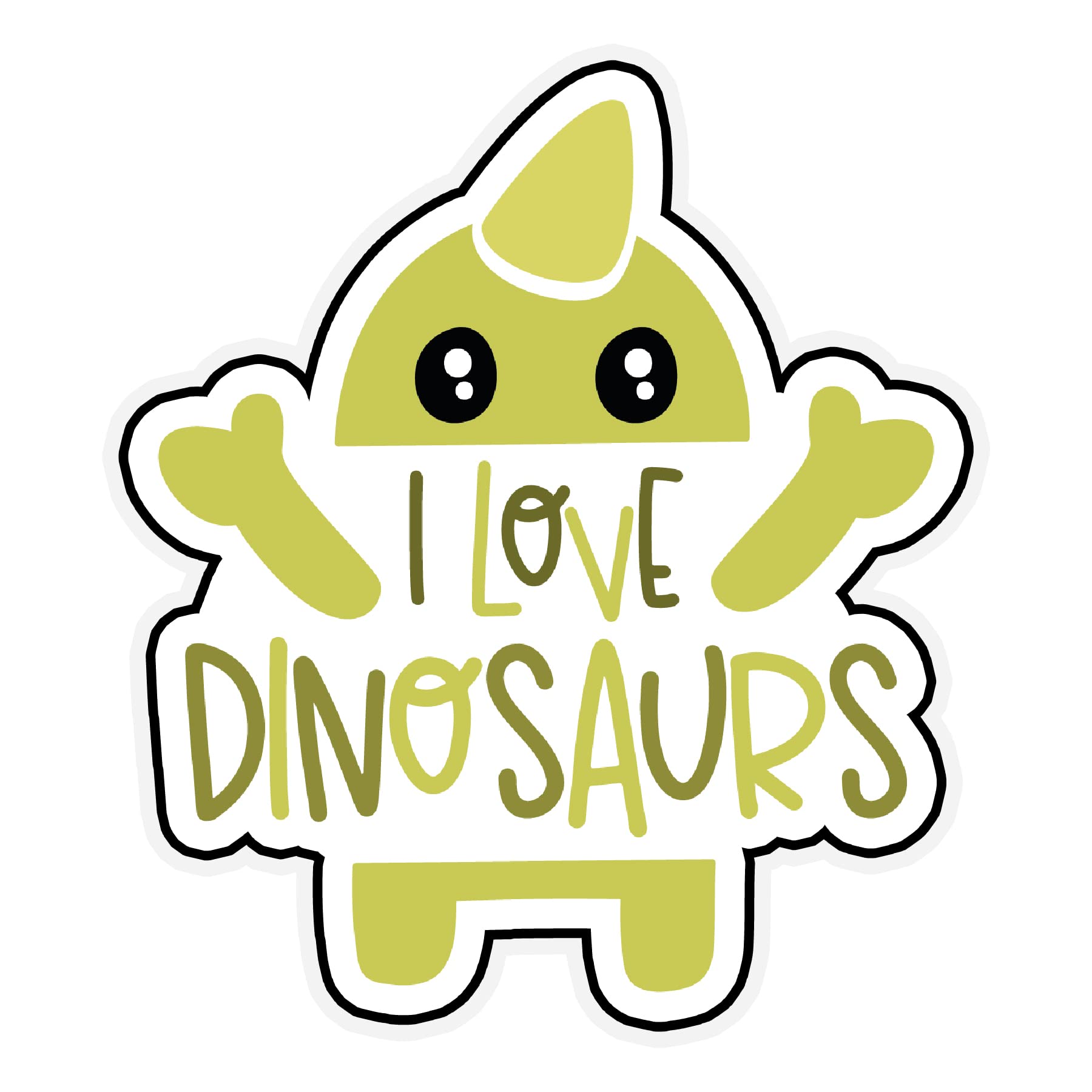 Photo 1 of ****SIMILAR**** I Love Dinosaurs 6-Inch Vinyl Decal Sticker for Laptops, Water Bottles, Cars, Notebooks, and More – Durable, Waterproof, Weather-Resistant, Easy to Apply, and Long-Lasting
