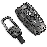 Cavlobe Zinc Alloy Key Fob Cover,Keychain,Full Protection Car Key Case for BMW 1 3 4 5 6 7 Series X1 X3 X4 M2 M3 M4 M5 M6 GT Smart Remote Keyless Keyshell Accessories(NO.004 Black)