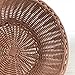 Woven Bread Basket 12 in Round Poly-Wicker Food Fruit Vegetable Basket Serving Basket for Store Kitchen (Round,1pc)