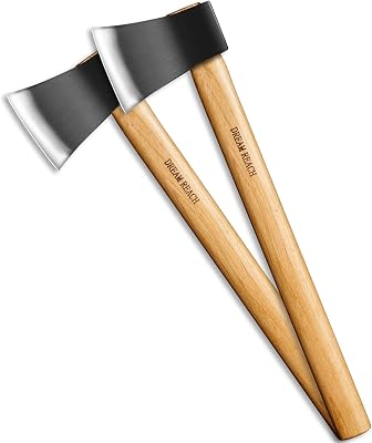 2Pcs Wiking Axt Beil geschmiedet Holzgriff Camping Wald