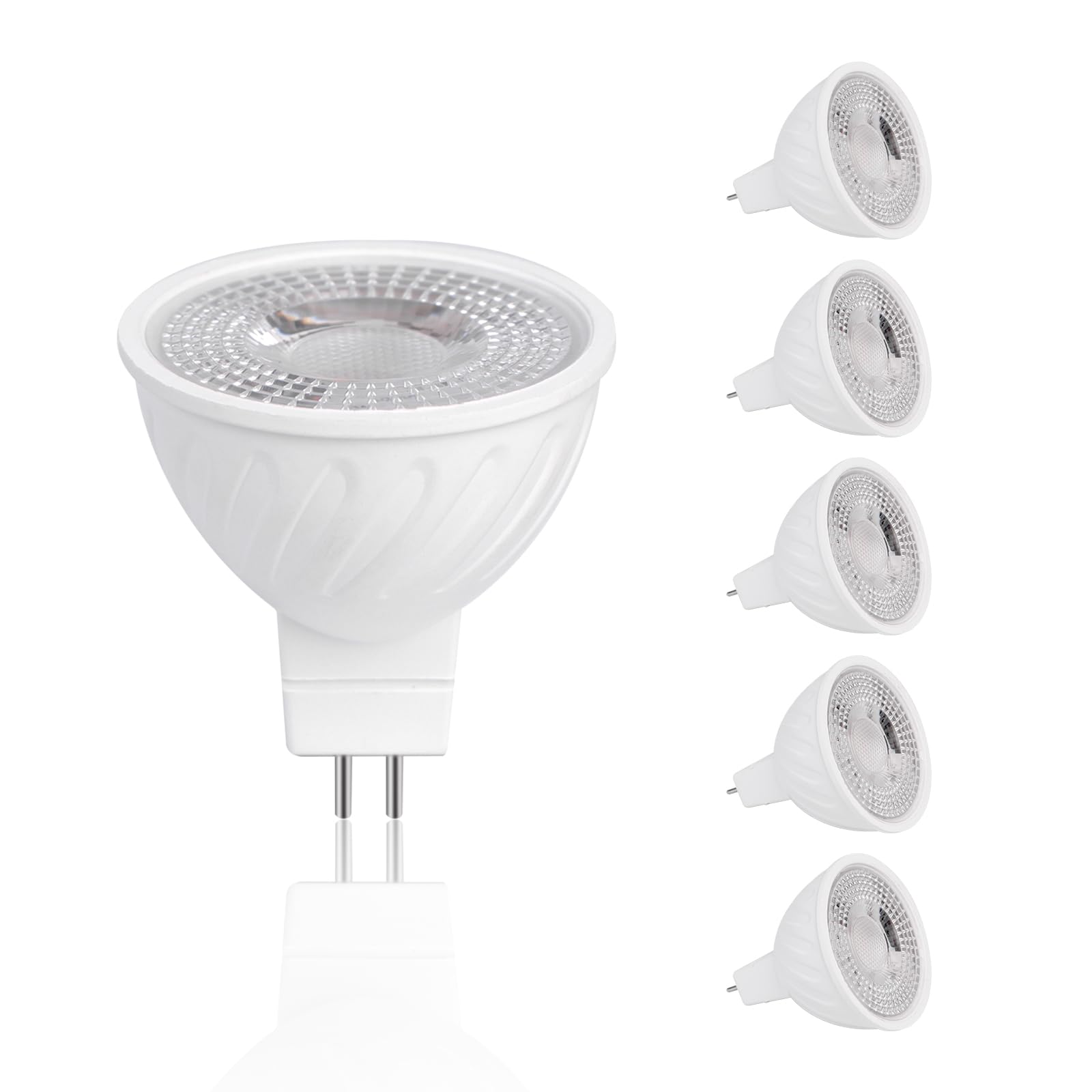 Photo 1 of HMYYJT MR16 LED Bulb 50W Halogen Equivalent,3000K Warm White,5W MR16 GU5.3 12-36V AC&DC Spotlight Bulb,38° Beam Angle for Landscape,Dimmable,6pack.