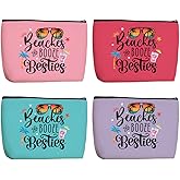 Wenboco 4Pcs Girls Trip Gifts Makeup Bag Favors Friendship Gifts for Women Friends Bestie Gifts Girls Weekend Gift Beach Accessories Cosmetic Bags Summer Bag Beach Travel Essentials for Vacation