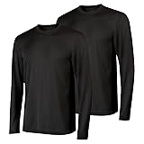 Hanes mens Long Sleeve Cool Dri T-shirt Upf