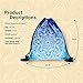 Ababalaya 3D Print Drawstring Backpack Rucksack Shoulder Bags Gym Bag, Blue Mandala