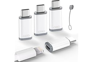 NICE BUDDY 4 Pack Lightning to USB C Charge Adapter for iPhone 15/16/17 Pro Max/Plus S24 Support Charging & Data Transfer,Type C Charger Connector Cable-NOT Support Audio/OTG/Headphone/Earbud/Apple -Pencil