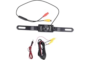 Car Backup Camera, Long License Plate Frame Camera, HD Night Vision 8 Lights Reverse Infrared Waterproof Vehicle Mounted Rear