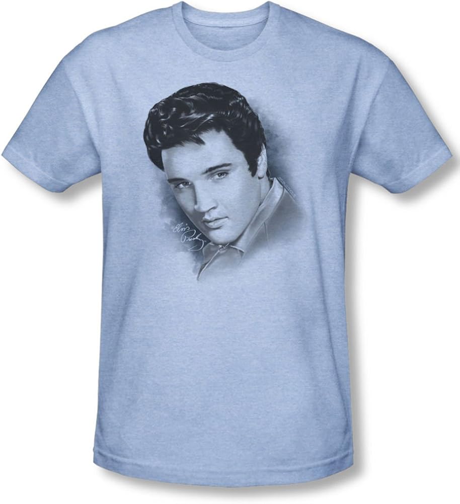 Elvis Presley Mens Dreamy TShirt in Light Blue Amazon.ca Clothing